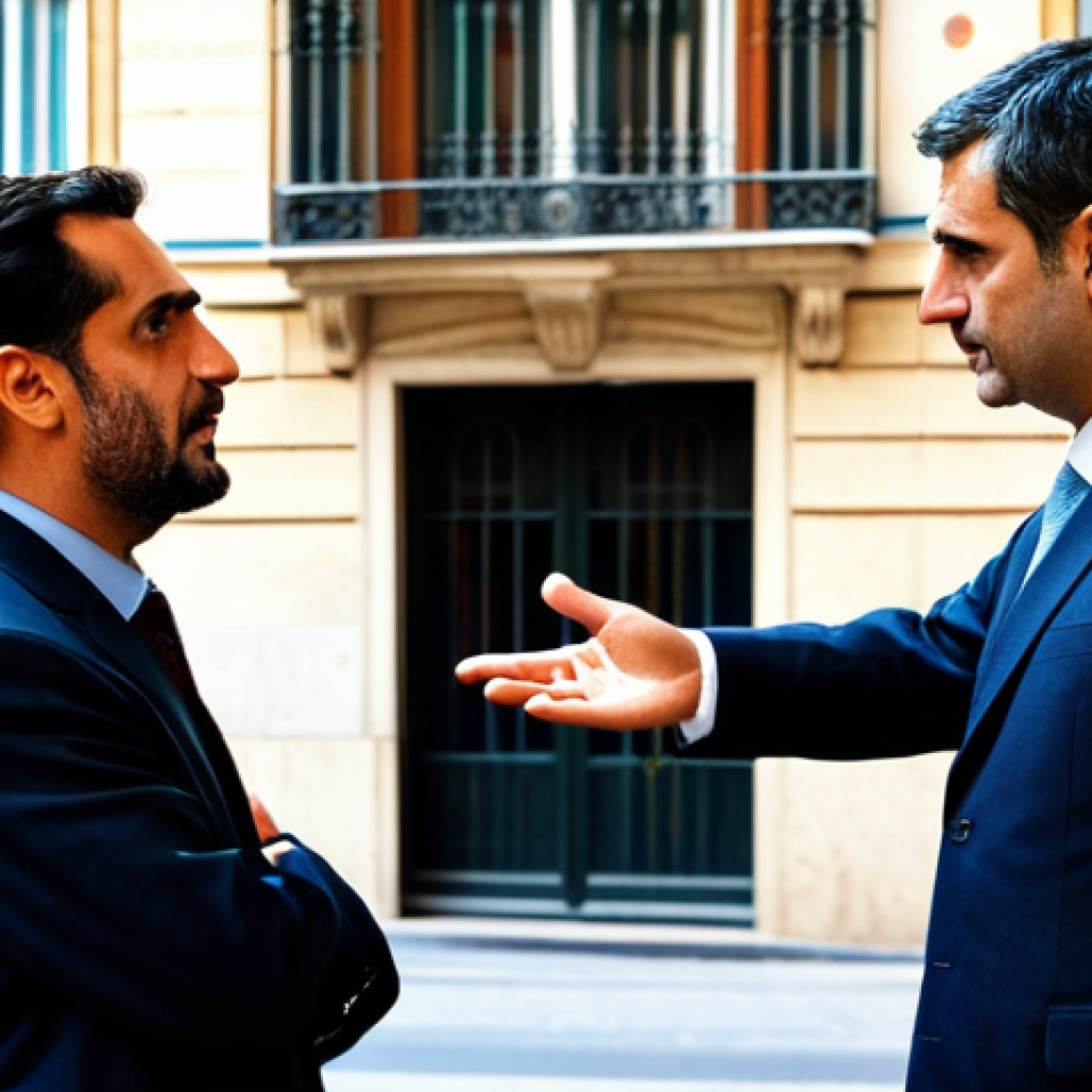 비언어적 신호로 상대방의 반응 예측하기 - A Negotiation in Barcelona**
"A well-dressed individual, fully clothed in professional attire, subt...