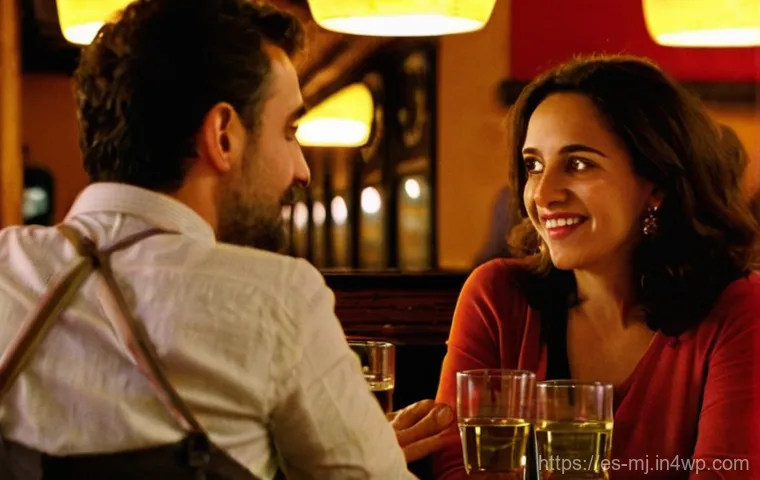 비언어적 소통과 연애의 관계 - **Prompt 1: "First Sparks in a Madrid Cafe"**
    A young couple, in their late 20s, sharing a warm,...