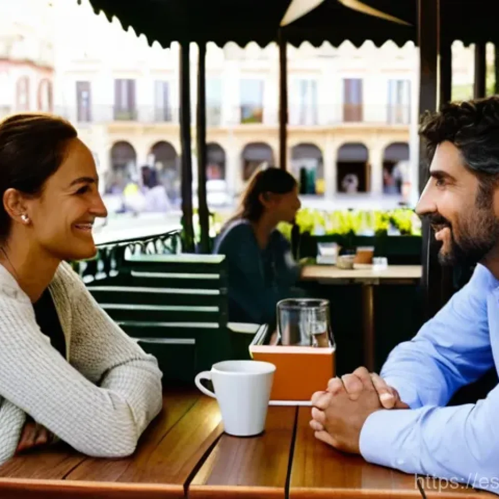 비언어적 커뮤니케이션의 실수 피하는 법 - **Prompt: The Subtle Power of Gestures and Posture in a Spanish Social Gathering**
"A vibrant, h...